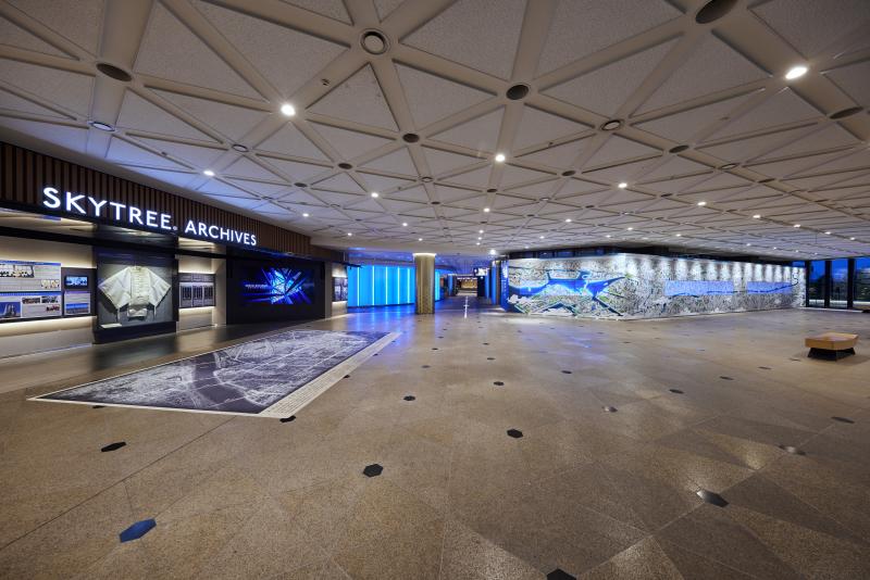 TOKYO SKYTREE® 4th floor (ticket counter, SKYTREE® ARCHIVES, Sumidagawa digital picture scroll)