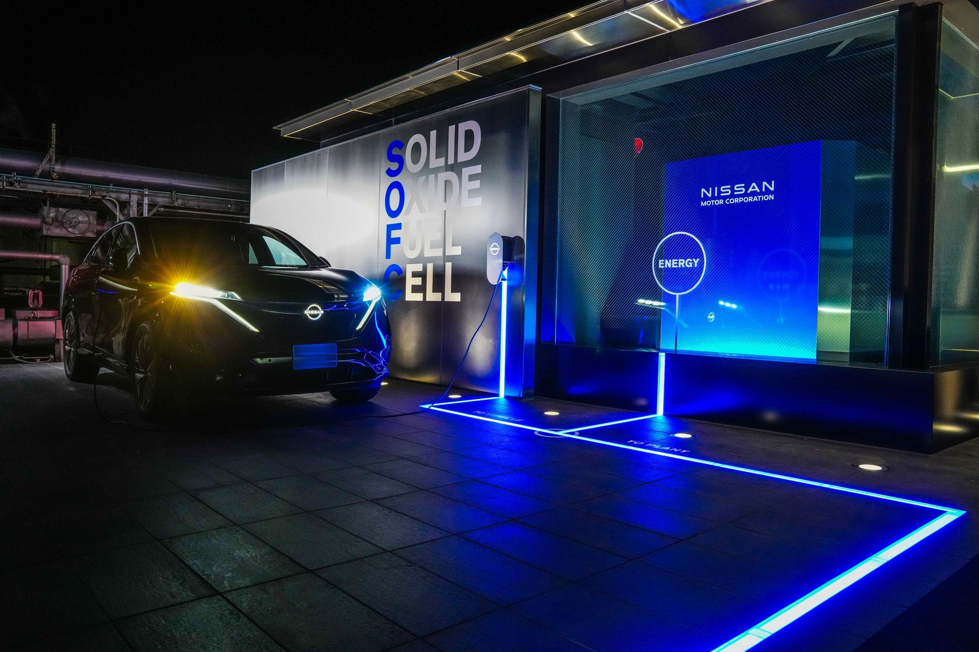 日産自動車 固体酸化物形燃料電池(SOFC)発電システムPR施設