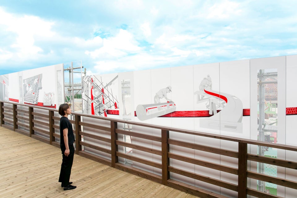 Shuri Castle Restoration displays
